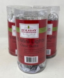 3 Containers of 70 Mini Lights w/ Clear Bulbs- New