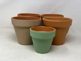 Terra Cotta Pots- Some Painted