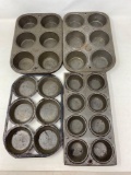 Vintage Tin Muffin Baking Pans