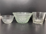 3 Glass Serving and Ice Bowls