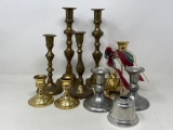 Candlesticks, Brass and Pewter