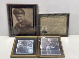 Framed Photographs & Discharge Certificate, Includes 2 Photo Prints of Adolf Hitler