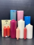 Pillar Candles Lot, All Unused