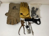 Work Gloves, Lock, Nozzle & Metal Crimping Tool