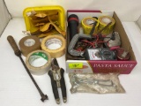 Various Tapes, Cutter, Flashlight, C Clamp, Electric Meter