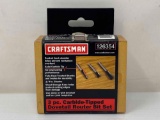 Craftsman 3 Pc. Carbide-Tipped Dovetail Router Bit Set- New