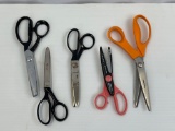 5 Pairs of Pinking Shears and Paper Edgers