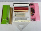 Cricut Paper Cutter, Rulers, Protractor, Slide Rules, Tacks & Push Pins