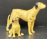 2 Ceramic Dog Figures