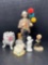 Figures- Emmett Kelly Music Box Clown, Friar, Angel, Sheep and Footed Egg