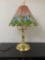 Brass Touch Lamp with Glass Shade