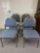 4 Metal Framed Chairs with Upholstered Backs & Seats