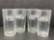 4 Clear Coca-Cola Bar Glasses