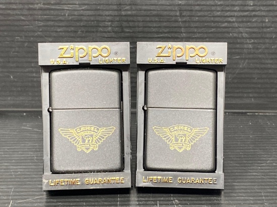 2 Zippo "Camel" Lighters- New in Boxes