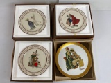 4 Norman Rockwell Collector Plates