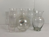 Glass Vase, Chimeys & Globe