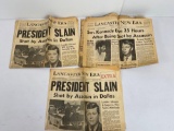 2 & 1 Issues of the Lancaster New Era Reporting the Deaths of JFK and Senator Robert Kennedy