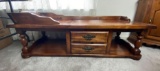 2-Drawer Coffee Table with Gallery on One End