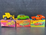 3 Vintage Matchbox by Lesney Cars in Original Boxes