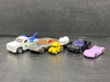 6 Vintage Die Cast Cars, Matchbox, Midge Toys, Hot Wheels