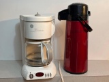 G.E. Digital 12-Cup Coffeemaker and Vacuum Pump