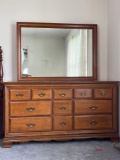 Sumter Cabinet Co. Triple Dresser with Large Mirror