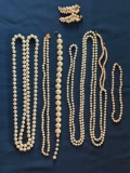 Pearl Necklaces, Chokers, Pierced Earrings