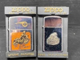 2 Zippo Lighters- Harley- Davidson 50 Years of Racing and Mack Trucks, Both with Boxes