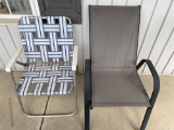 Vintage Aluminum Lawn Chair and Patio Chair