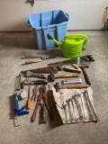 Tools Lot with Watering Can and Tote (No Lid)