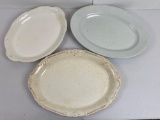 3 Oval Ironstone Platters