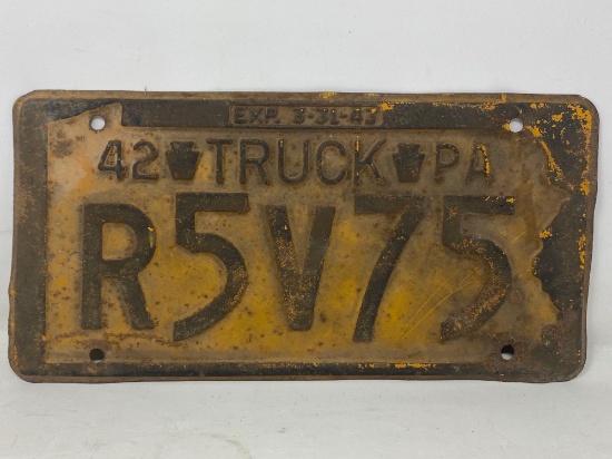 1942 PA Truck License Plate