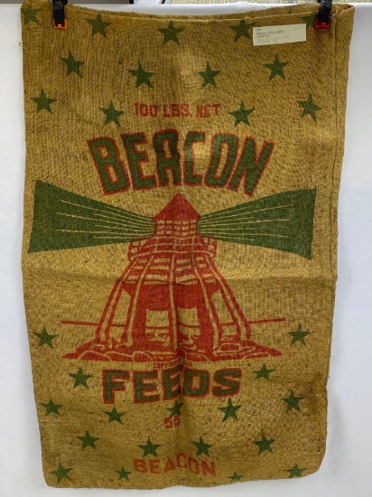 "Beacon Feeds" Burlap Feed Bag
