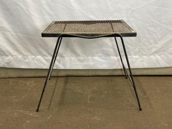 Metal Outdoor Table with Grate Top