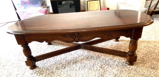 Dark Stained Wooden Coffee Table