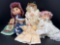 5 Dolls, Various Types and Sizes