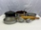Vintage Metal Cookware, Bakeware and Wooden Rolling Pin