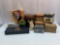Decorative Cardboard Boxes, Westclox Alarm Clock, Remington Hair Dryer, Figures