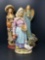 3 Figures- Angel, Woman with Jug and Old Woman with Basket