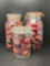 3 Storage Jars with Wooden Apples Inside