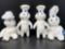 4 Pillsbury Dough Boy Figures- 2 Plastic and 2 Stuffed