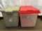Sterilite and Rubbermaid Totes- Both With Lids