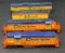 4 Chessie System Train Cars, HO Scale