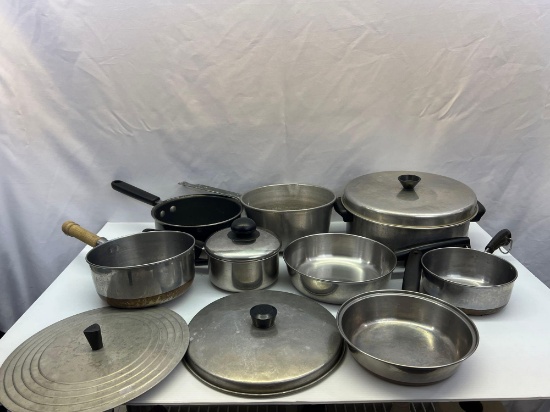 Cookware- Sauce Pans, Boilers and Lids- 12 Pcs. Total