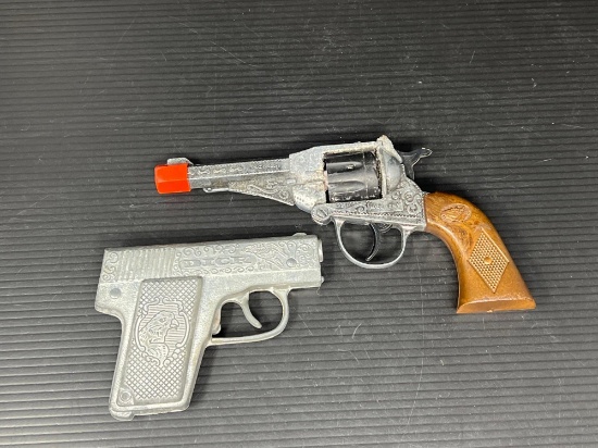 Cap Pistols: Dick Toy Pistol and Toy Revolver (Made in Italy)