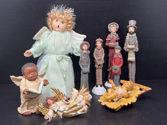 Nativity Baby Jesus, Angels, Caroler Figures
