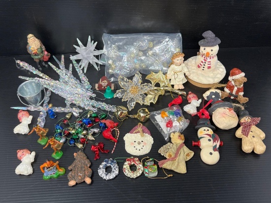 Grouping of Ornaments, Icicles, Moravian Star, Etc.
