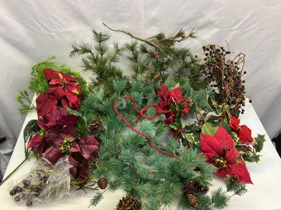 Artificial Greens, Holly, Poinsettias, Berries