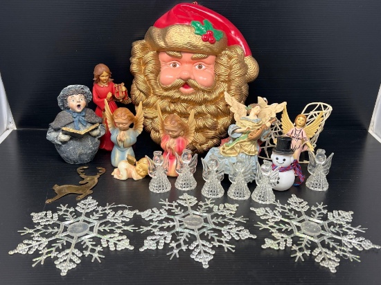 Santa Face, Carolers, Snowflakes, Crystal & Other Angels