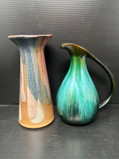 Art Pottery Pitcher and Vase